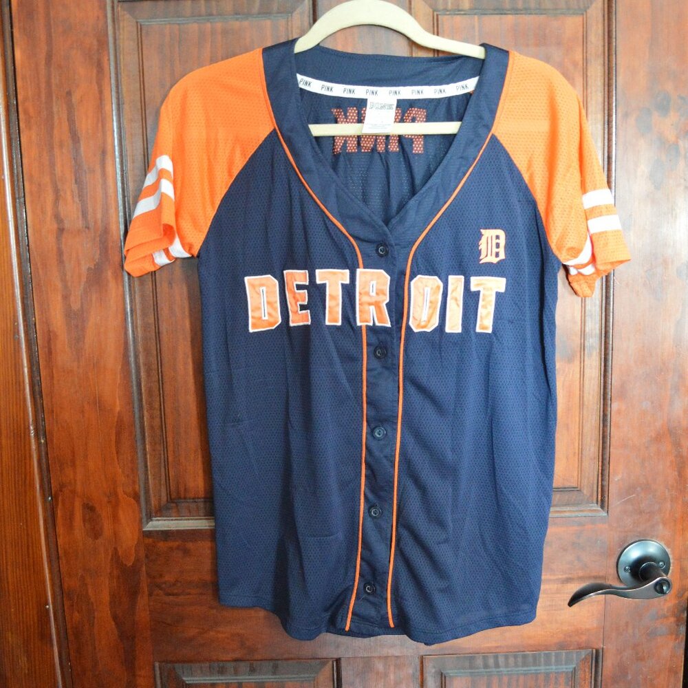 PINK Victoria Secret Detroit Tigers Baseball Jersey Small